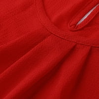 Vrhovi vježbanja za žene u boji ljetna majica TOP kratkih rukava sa crvenim okruglim vratom