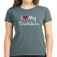 Cafepress - Srce moj triatlete - Ženska tamna majica