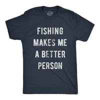 Muški ribolov čini me boljom osobom majica smiješna rijeka HOBBY TEE - 4xL grafički teže