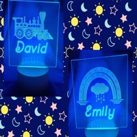Personalizirana djeca akrilna boja LED svjetlo, dječja spavaća soba, poklon za rođendan za dječaka ili