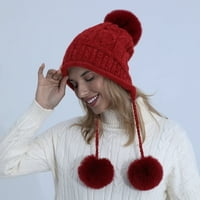 Zimske kape za muškarce Žene žene Ženske tople pletene špeneske skijaške kape dame slatko jesen i plišani pletiv meka šešir