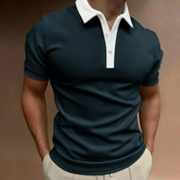 Muški polo majice Ljeto novo povremene muške majice kratkih rukava Blok tri gumba Muška majica na ramenu Golf majice za muškarce