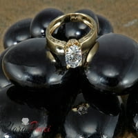 1. CT sjajan okrugli rez originalni kultivirani dijamant VS1-VS J-K 14K žuti bijeli zlatni pasijans obećava vjenčana izjava angažman dizajnerske prstene veličine 10.5
