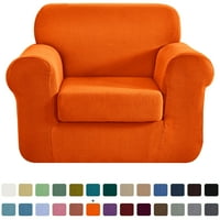 Yi Stretch 2-komad provjerava navlaka sa klizačem za jastuk, XL stolica, narandžasta
