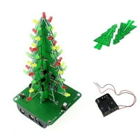 DIY 3D LED bljesak božićnog stabla Komplet sastojke GLITTER elektronski set učenja