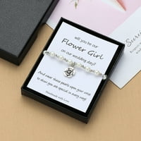 Vjenčani pokloni Rhinestone Pearl narukvica šarm narukvice za žene djevojke vjenčani šarm za cvjetnu