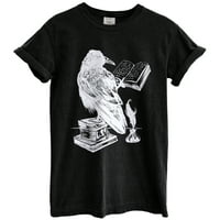 Raven Reation Fun Graphic Tee majice za žene muškarci, vrhovi kratkih rukava - vintage crna
