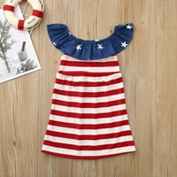 Toddler Baby Girl Nezavisna dnevna odjeća Američka zastava Dress Sendress Toddler Kids Baby Neovisnosti