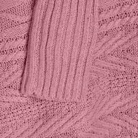 Oalirro Ženska turtlenack prevelizirani džemperi Ležerne prilike s dugim rukavima prekriveni pleteni