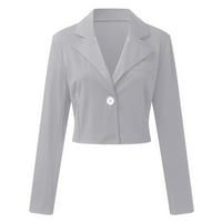 Ženski blistavi modni casual dugih rukava labav radne kancelarijske jakne