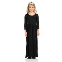 Proljetne haljine za djecu Crnog poliestera dječje dječje djevojke haljine iznad koljena haljina dugih