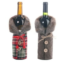 Hyda 1 boca vina pokriva za višekratnu prugaste plaćene tkanine Božićne vinovanje haljina za ukrašavanje