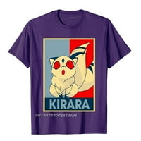 Jhpkjinuyasha Retro Art Kirara Fantasy Premium Pamuk Muški vrhovi Tees Jednostavni stil T majice Preppy