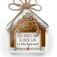 Ornament tiskan jednostrene dobre stvari dolaze onima koji odgovaraju smiješno izgovaranje Božić Neonblond