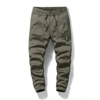 muške teretne hlače Čvrsto boje Multi džepne testerne hlače