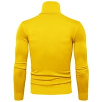 Muška jesenina i zimska solidna mekana mekoj džemper sa fleksibilnošću pune boje Zatvori ugradnju gornje