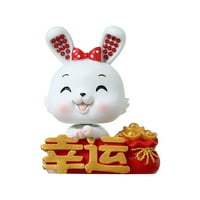 Aimiya Car Rabbit Ornament Realističan oblik Čist tekstura Zeko okačajte glavu lutka za lutke ukrasite