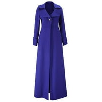 Xinqinghao Jakne za žene Ženska jakna dugačak odjeća za kaput za kaput od kaputa s vilim zimskim ženskim kaputima kaput tamno plavi xl