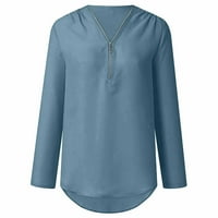Yuwull Ljetne bluze za žene Izlazeći vrhovi modni ljetni duljinski rukavi ženski vrhovi bluzeske majice