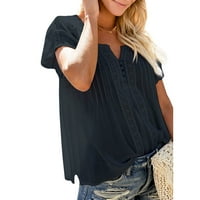 Ybenlow Ženska kratka rukava vrhunska ljetna pamučna ležerna majica