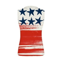 Dan nezavisnosti Tors Američka zastava Odjeća V izrez rezervoare bez rukava Ramena Knotted Ležerne prilike