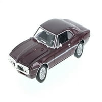Diecast Car W Trailer - Pontiac Firebird, Maroon - Wellly - Discast Model Model Toy Car
