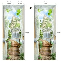 3D pejzažna pozadina naljepnica za samoljepljenje samoljepljivih zidnih spavaćih soba kućni dekor