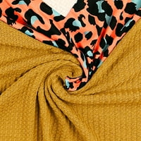 GUZOM džemper za žene u prodaji - džemperi za žene Trendy Udobne modne vrhove tiska novih dolazaka žuta veličina 12