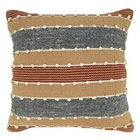 Fannco Styles Crnots Striped Design Cotton Dekorativni bacanje Jastuk 20 W 20 L - Višebojni jastuk za