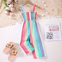 Djevojka Rainbow cvjetni kombinezon sa odjećom za ljetnu odjeću za odjeću