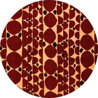 Ahgly Company u zatvorenom okruglom apstraktnoj narančastim modernim prostirkama područja, 5 'krug