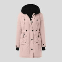 iopqo zimski kaput kaput Wone plus veličina svakodnevno zimski kaput rever ovratnik jakna s dugim rukavima