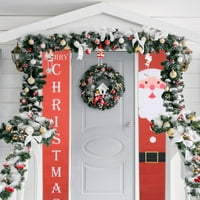 Par božićna vrata visi baner Chic Xmas vrata za ukrašavanje vrata
