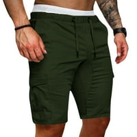 Vojske zelene gasove za tečare za muškarce muške ljetne modne ležerne pune boje čipke džepne kratke