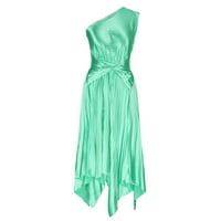 Ljetne haljine za žene Ležerne prilike za odvajanje pune boje bez rukava plutana tunika sa Strappy Maxi