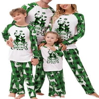 MA & Baby Porodica koja odgovara Božićno pidžama Jeleno pismo dugih rukava za spavanje kućice za parove