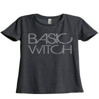 Tenk nit Basic Witch ženska opuštena kratka majica The Tee Carkoal Veliki