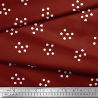 Soimoi Crvena mahovina Georgette tkanina Dot Sažetak Print Šivenje tkanine dvorište široko
