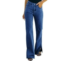 KETYYH-CHN traperice za žene Trendi zvono dno Jeans Ljeto elastično labavi traper casual pantne traperice