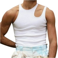 RBAOFUJIE TANK-ovi muške modne modne izdubite majicu od košulje na ramenu prsluk za muškarce za muškarce
