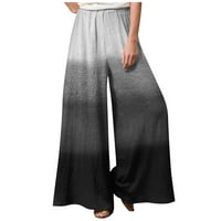 Strungten ženska modna labava casual gradijent ispis elastičnih struka džepova širokim nogama casual