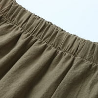 Leesechin ponude Ženske hlače Ležerne prilike pamučne posteljine Ispiši patchwork nepravilne labave