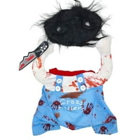 Kostim kućnih ljubimaca Chucky Smrtonosni delikatni uzorak - Halloween odjeća - smiješni zastrašujući rekvizit - Oprema za pse - Pribor za kućne ljubimce