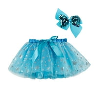 B91XZ Toddler Baby Child Childs Kids Ljeto Tutu haljina za djevojke suknje suknje plave boje, veličine 9- godina