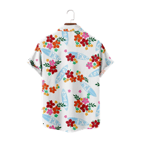 Flamingo modna plaža majica za printu Men Man gumb s kratkim rukavima dolje dječaci Djevojke Havajske