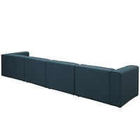 Modway Mingle Tapacirana sekcijski kauč na kauč postavljen u plavoj boji