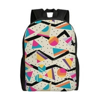 Osamdesetih memphis stil geometrijski ruksak za muškarce za muškarce Klasični veliki kapacitet za laptop backpack