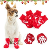 Čarape za kućne ljubimce Božićne serije uzorak protiv klizanja Dobra elastičnost crtani ljubimac pamučne