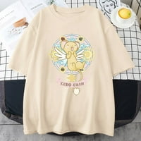 Jhpkjcard CAPTOR SAKURA CARTON Japanski anime T majice Keroberos Proljeće i ljeto Pamuk Kawaii