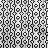 Onuone Georgette viskoza crna tkanina Geometrijska zanatska projekta Dekor tkanina Štampano dvorištem